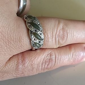 ❤️FINALPRICE❤️Avon💚steel4stonesofJade Ring sz(11)